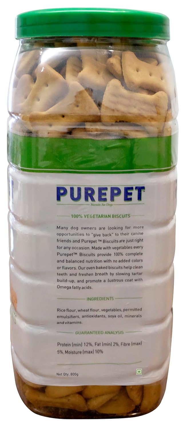 Purepet Vegetarian Biscuits - Jar | Grocsy
