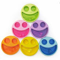 Multicolor Cute Big Smiley Plates for kids with Fork and Spoon | Grocsy