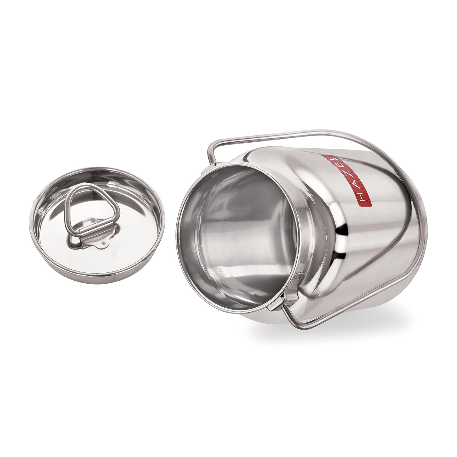 HAZEL Stainless Steel Oil Container | 1L Airtight Steel Ghee Jar with Lid | Grocsy