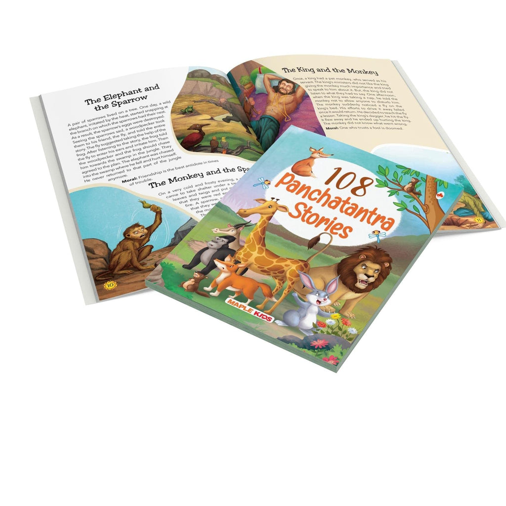 108 Panchatantra Stories (Illustrated) - Story Book For Kids - English Short Stories - Moral Stoy Book - Bedtime Stories - Age 3+ - Read Aloud To Infants, Toddlers | Grocsy