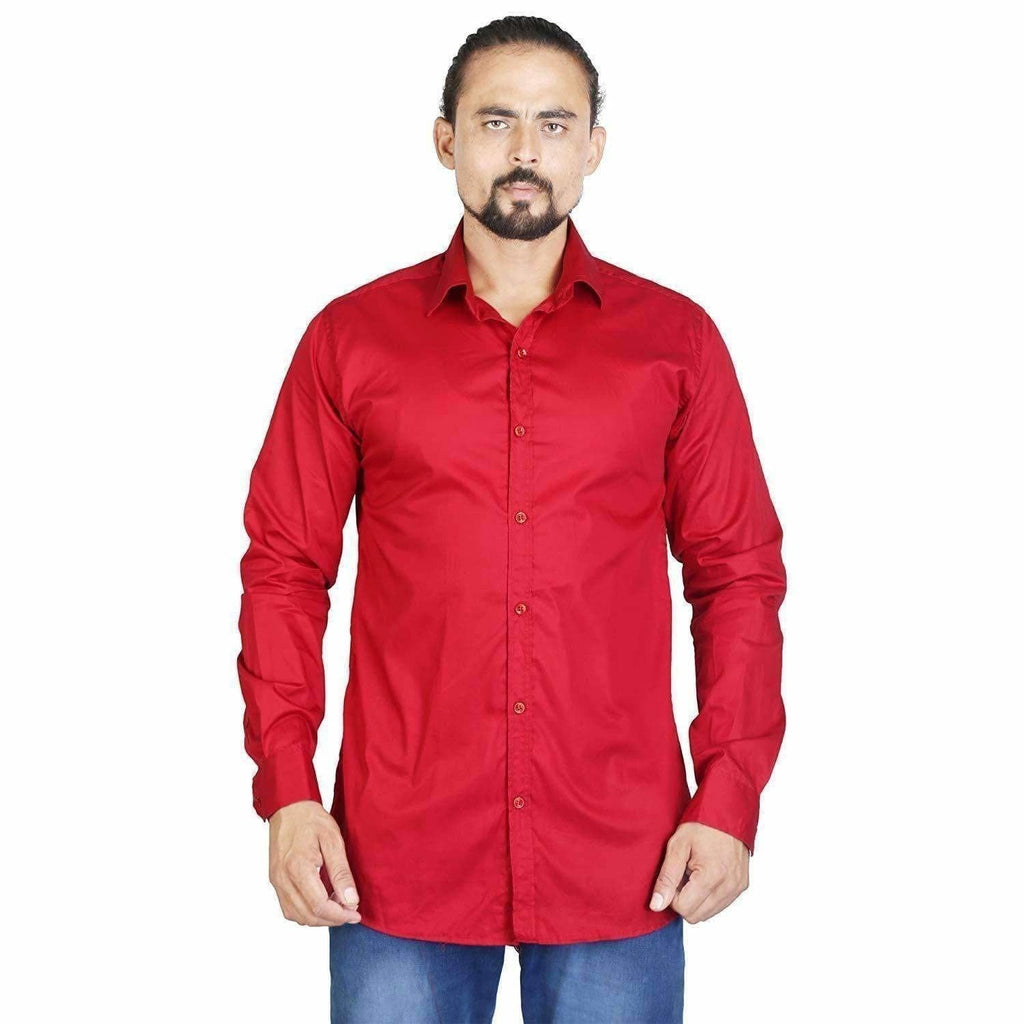 Men's Cotton Solid Full Sleeve Shirts | Grocsy