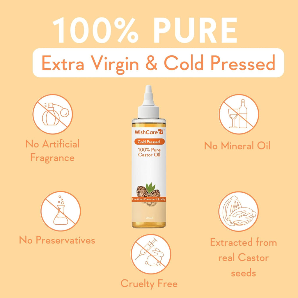 WishCare Premium Cold Pressed Castor Oil | Grocsy
