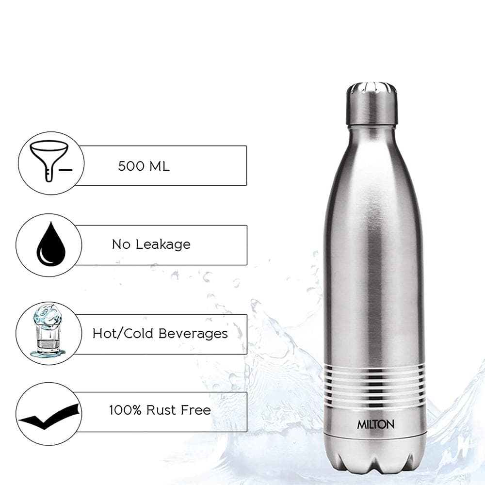 Milton steel Hot & Cold Bottle,500 ml | Grocsy