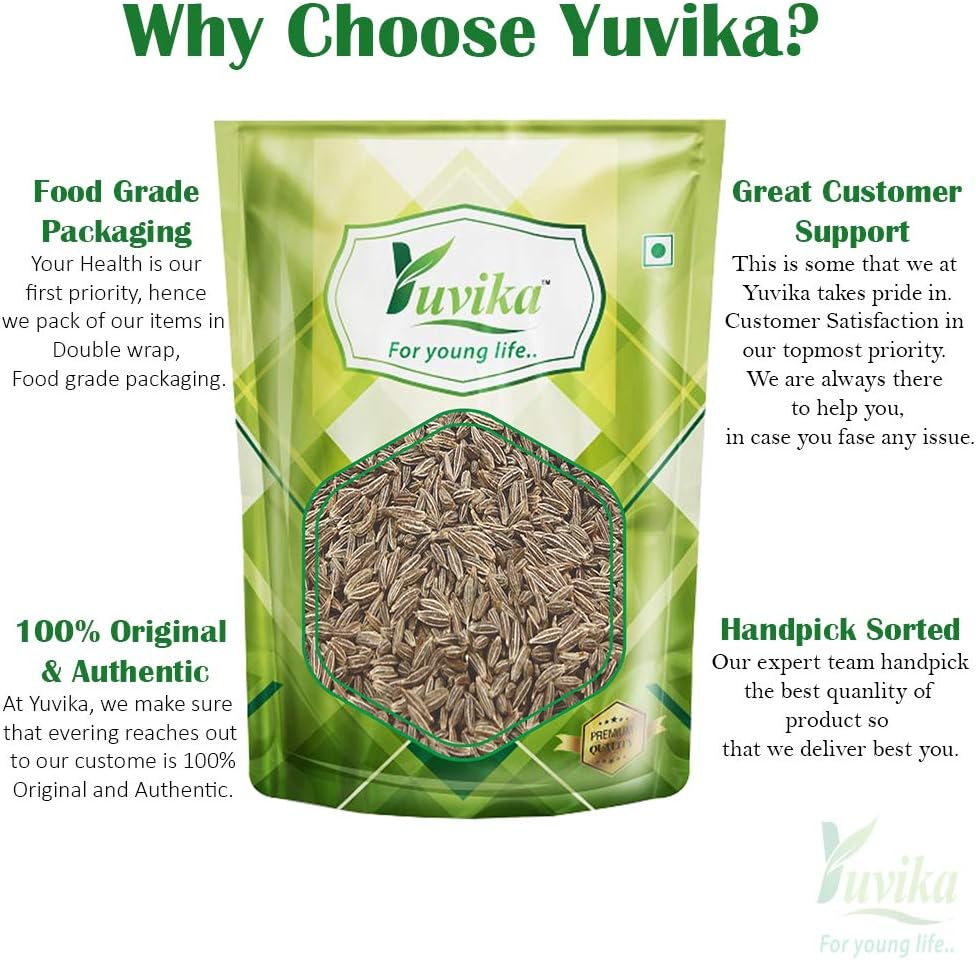 Yuvika Jeera Safed - Cuminum Cyminum - White Cumin Seeds | Grocsy