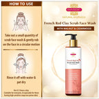 Inveda French Red Clay Scrub Face Wash | Grocsy