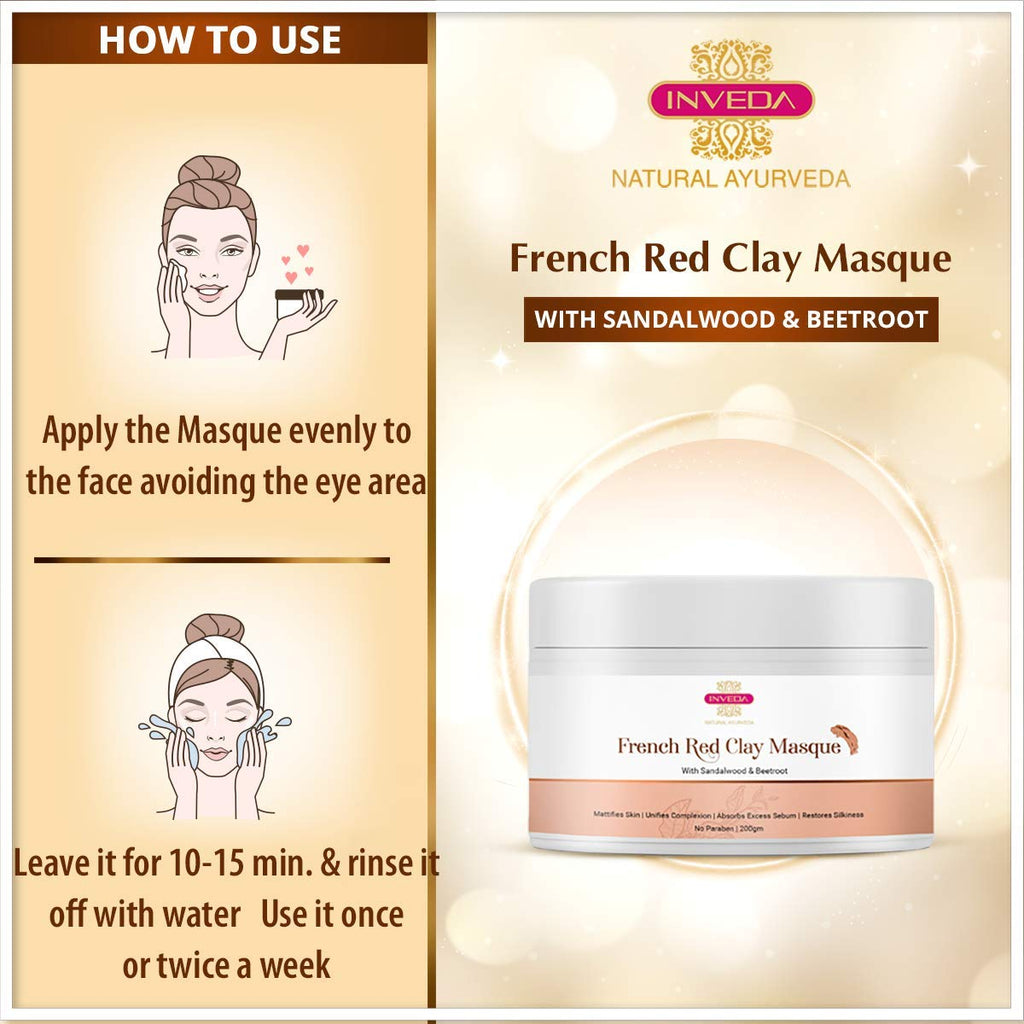Inveda French Red Clay Masque | Grocsy