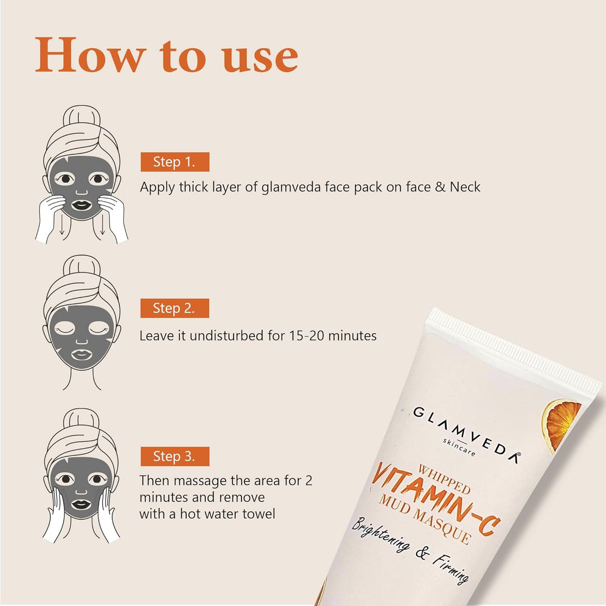 Glamveda Whipped Vitamin C Mud Masque | Grocsy