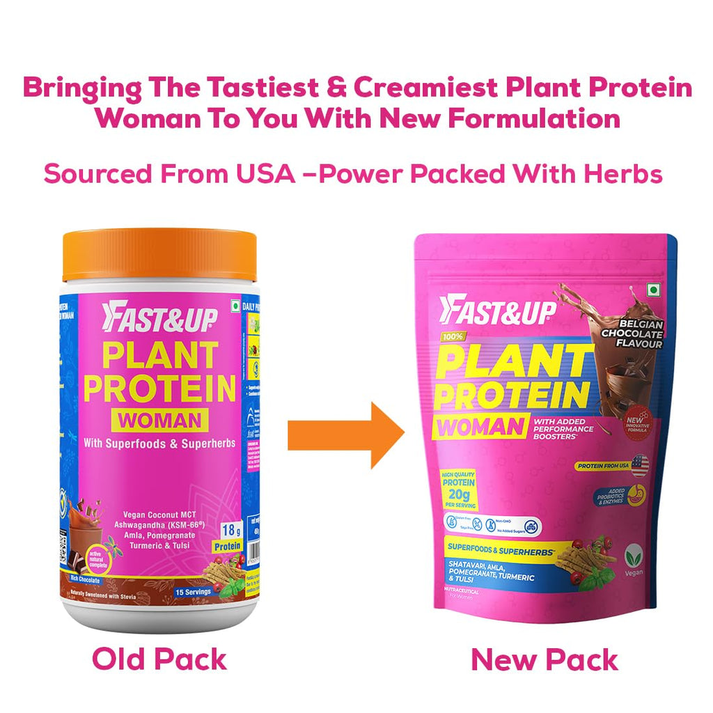 Fast&Up Plant Protein for Women with Superfoods & Superherbs | Grocsy