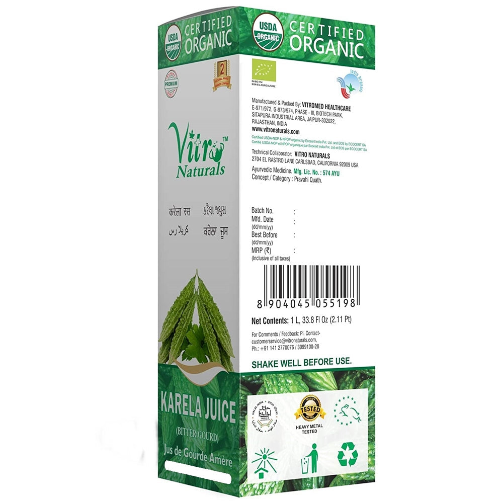 Vitro Naturals Karela Juice | Grocsy