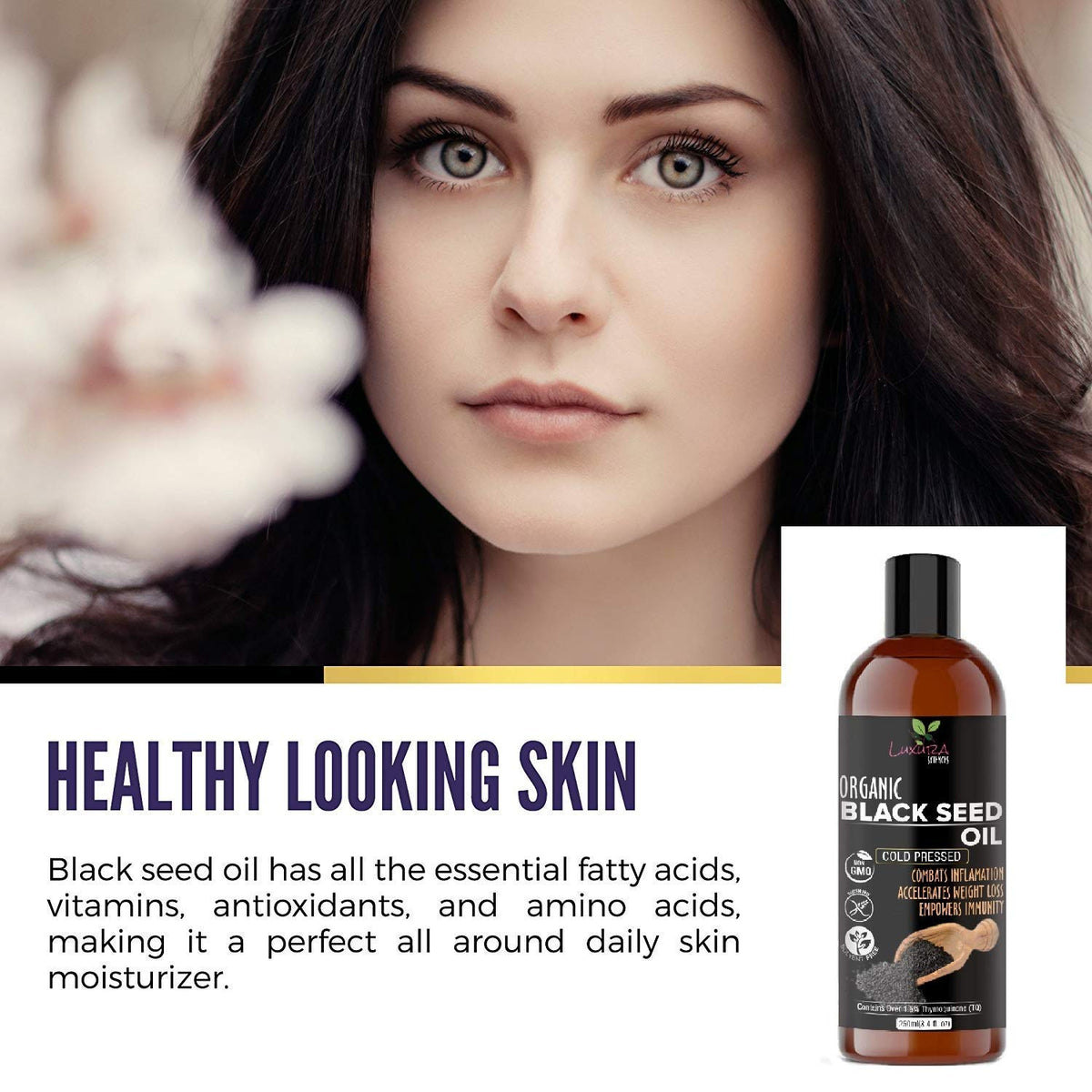 Luxura Sciences Black Seed Oil, Kalonji Oil For Hair Growth | Grocsy