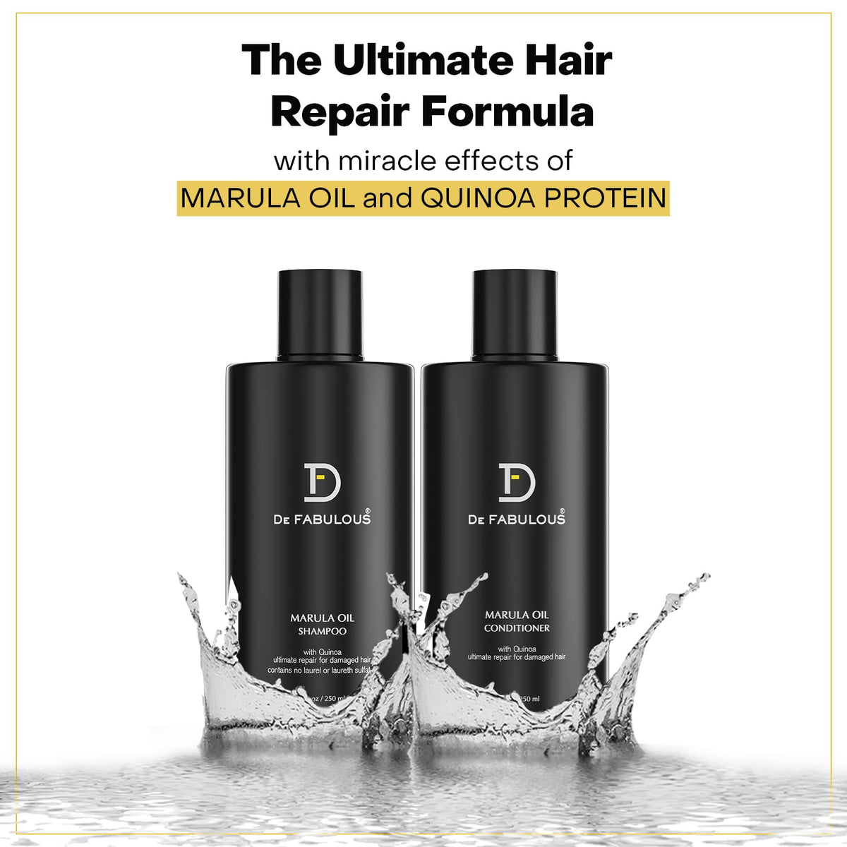 De Fabulous Marula Oil Shampoo + Conditioner Combo | Grocsy