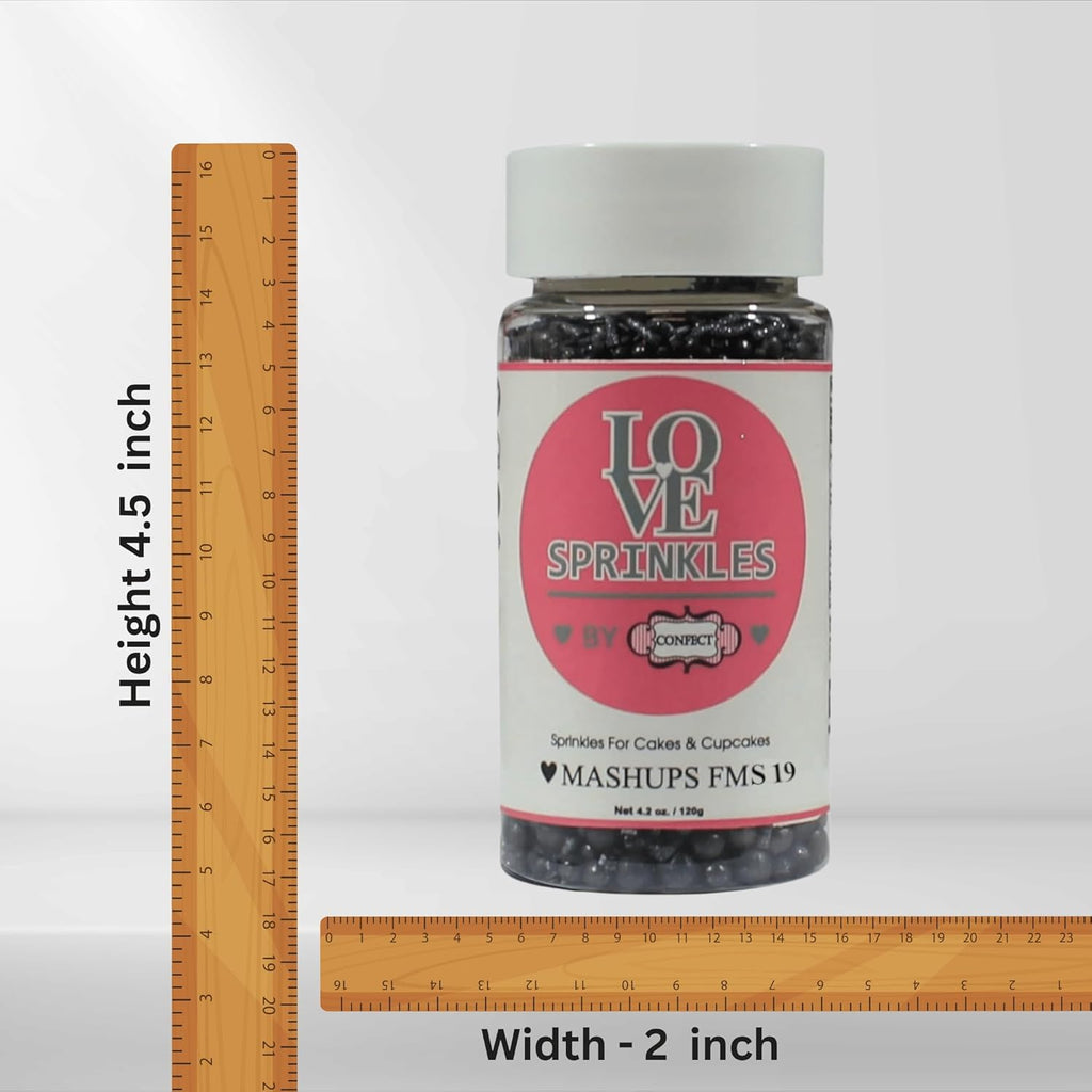 Confect Black | Sprinkles Bottle for Decoration Bottle | Grocsy
