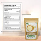 Organic Zing Besan Flour also known as Chickpea Flour, Bengal Gram Flour or Garbanzo Bean Flour |Vegan| Preservative Free | Resealable Pack | Grocsy