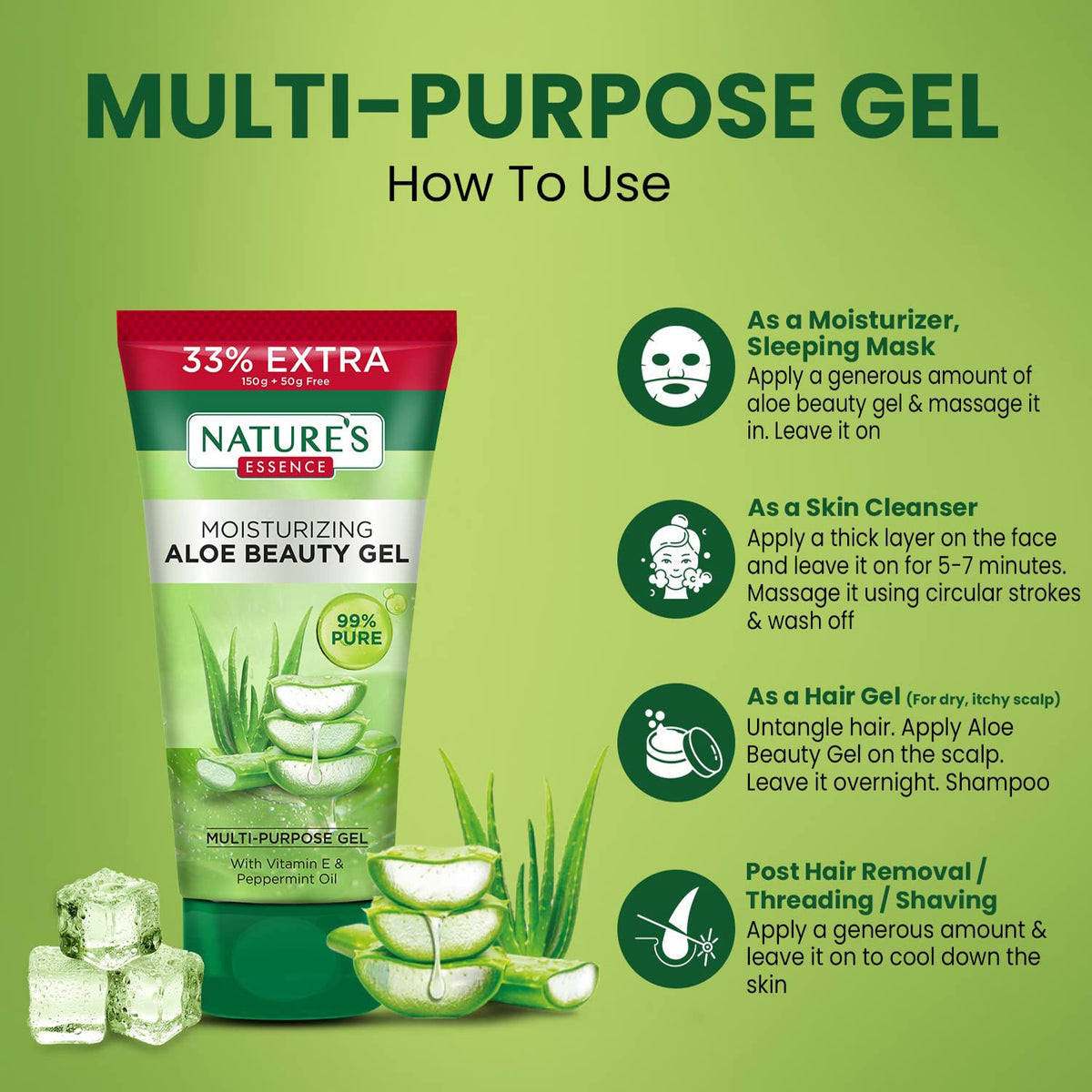 Nature's Essence Aloe Beauty Gel With Neem | Grocsy