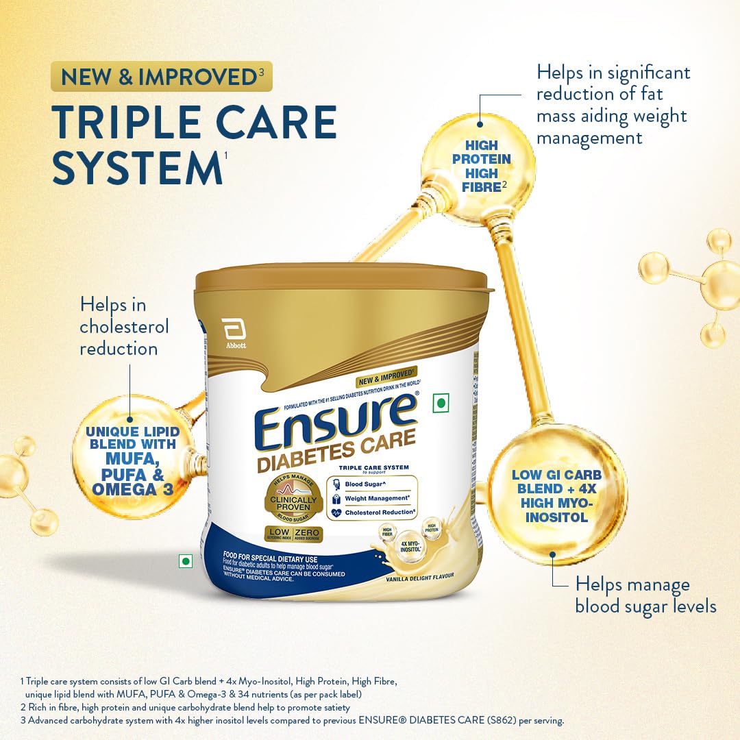 Ensure Diabetes Care Powder Vanilla Flavour - Sugar Free Health Drink | Grocsy