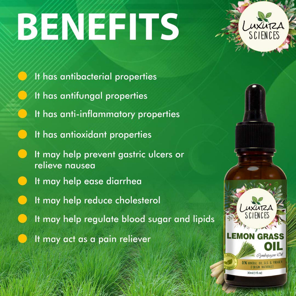 Luxura Sciences Lemon Grass Essential Oil | Grocsy