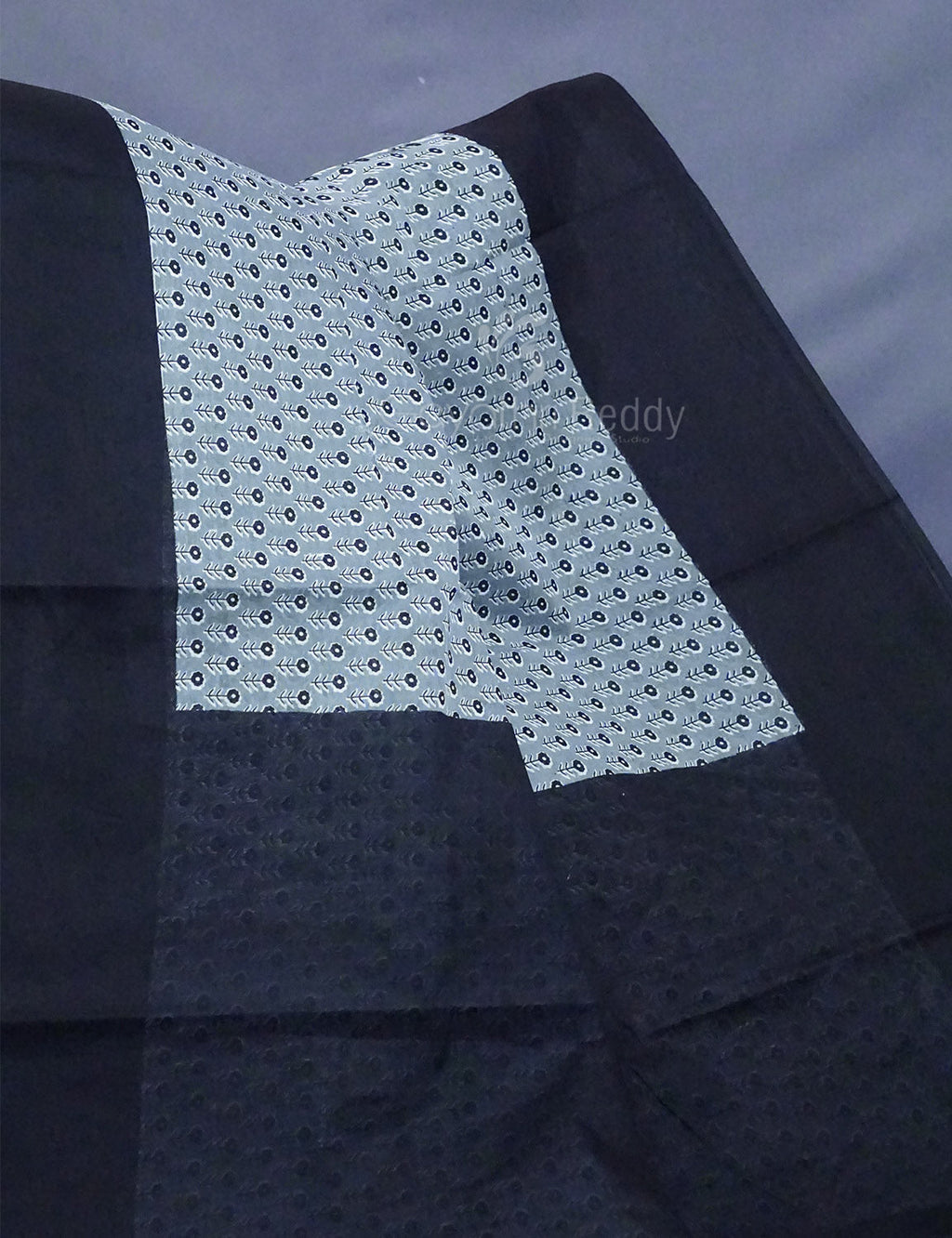 Grey Colour Floral Print Pure Mulmul Cotton Saree By Gayathri Reddy Designer Studio | Grocsy