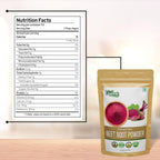 Organic Zing Beetroot Powder/Vegan/Preservative Free/Product of India - 227gm Resalable Pack (Pack of 2) | Grocsy