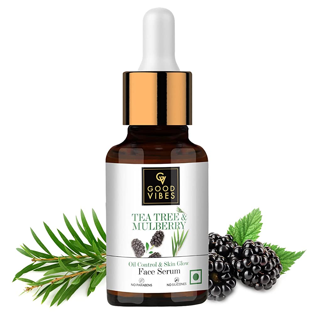 Good Vibes Tea Tree + Mulberry Skin Glow & Oil Control Serum | Grocsy