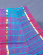 Dual Shade of Sky Blue And Purple Pure Mangalgiri Cotton By Gayathri Reddy Designer Studio | Grocsy