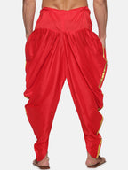 Sethukrishna Men Red Solid Dhoti Pant | Grocsy