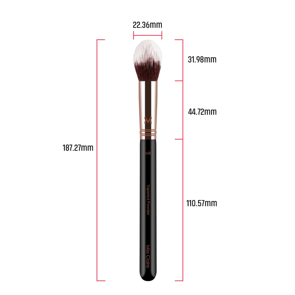 Miss Claire M8 - Tapered Powder (S) Brush - Rose Gold | Grocsy