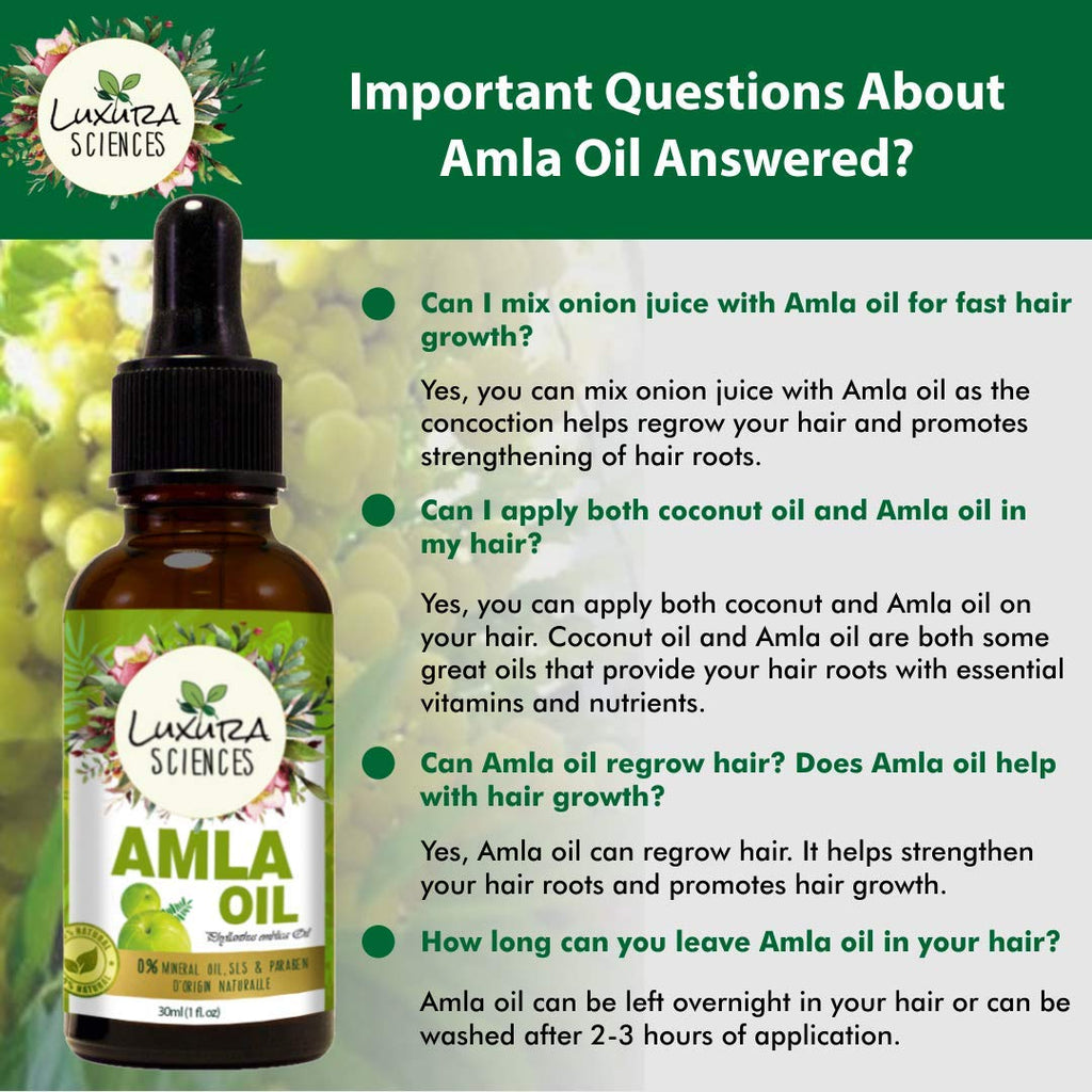 Luxura Sciences Organic Amla Oil for Hair Growth | Grocsy