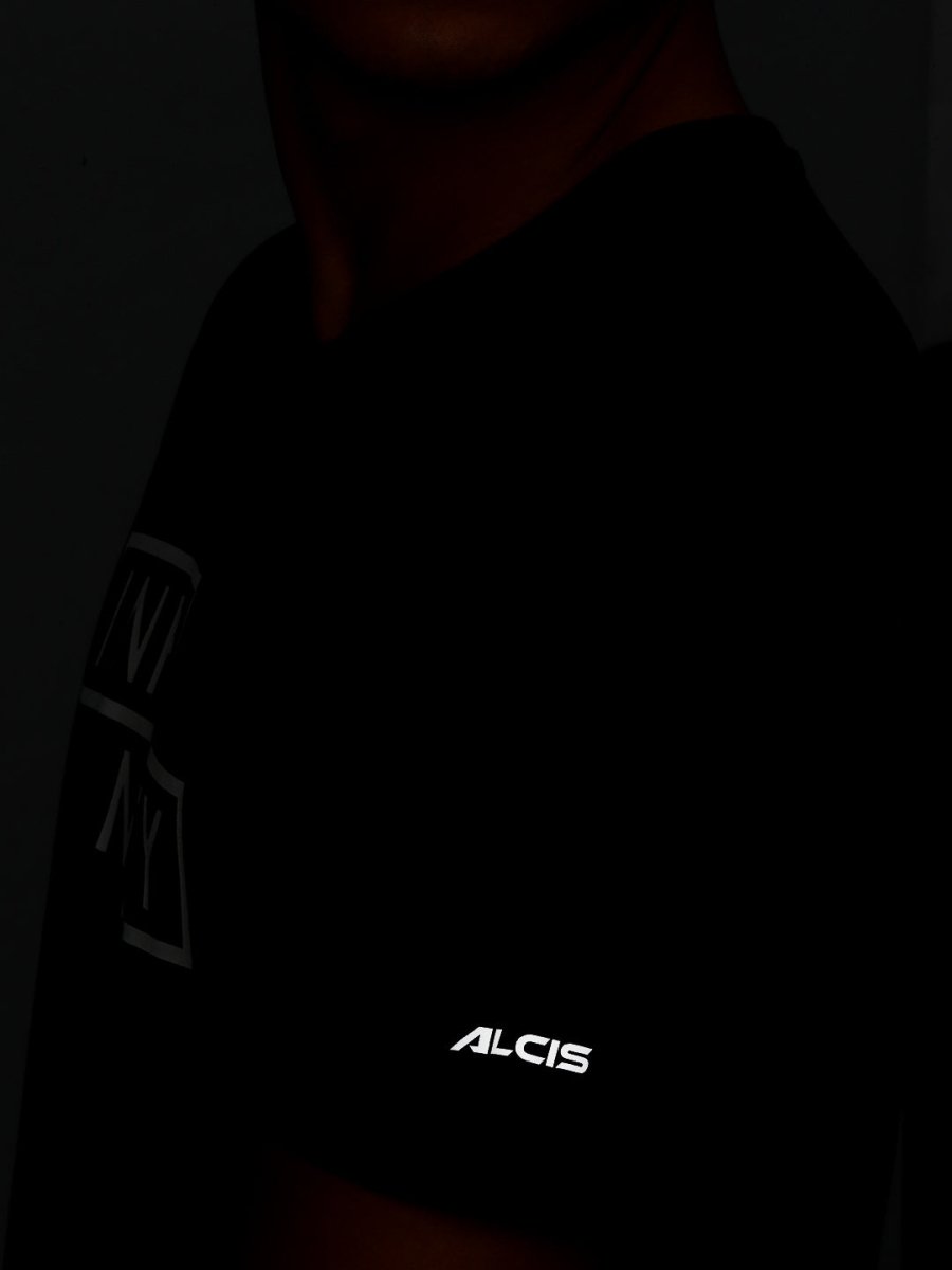 Alcis Typography Printed Anti Static Slim Fit T-shirt | Grocsy