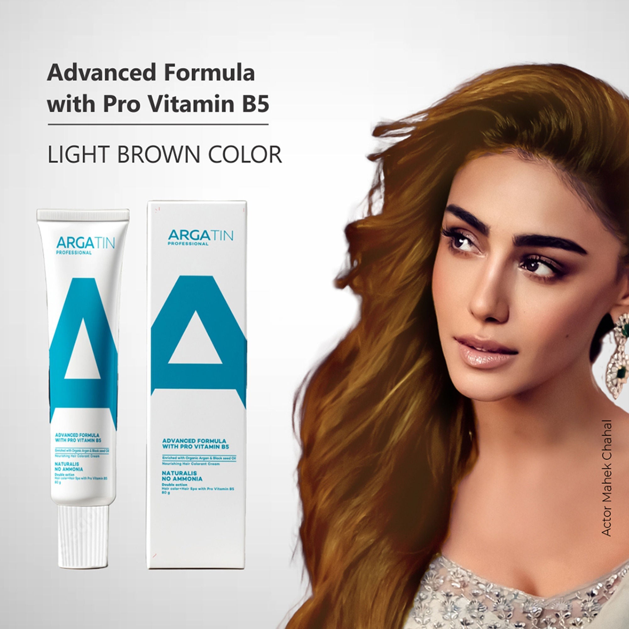 Argatin Naturalis Hair Color Cream With Black Seed Oil & Argan Oil - 5 Light Brown | Grocsy
