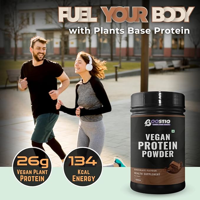 BOOSTIQ Vegan Plant Protein Powder - Chocolate Flavour | Grocsy
