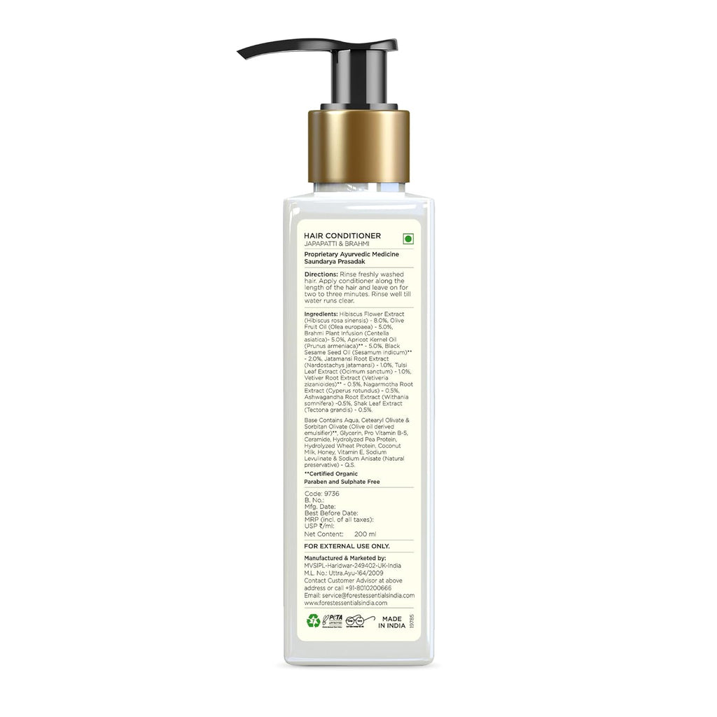 Forest Essentials Hair Conditioner, Japapatti and Brahmi | Grocsy