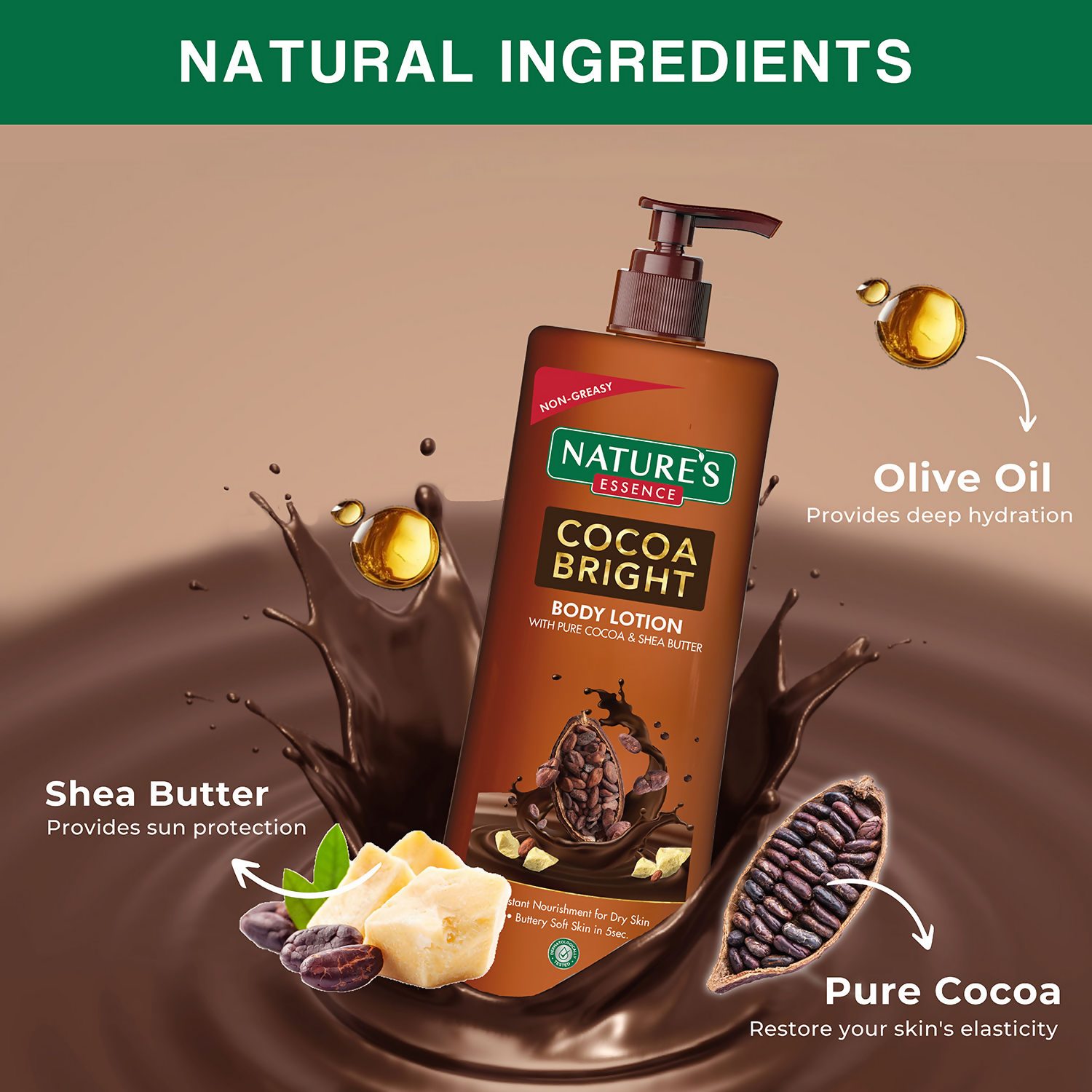 Nature's Essence Cocoa Bright Body Lotion | Grocsy
