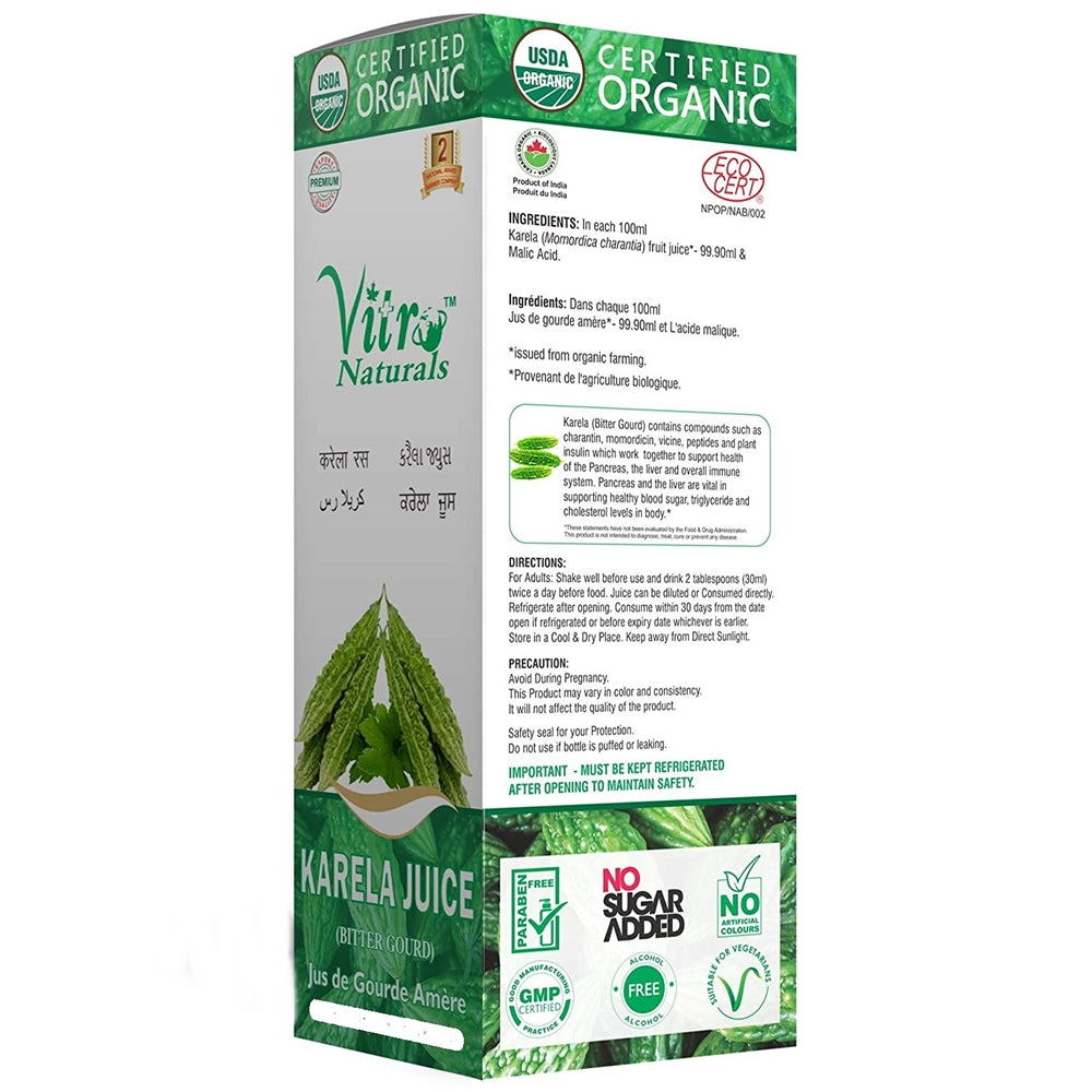 Vitro Naturals Karela Juice | Grocsy
