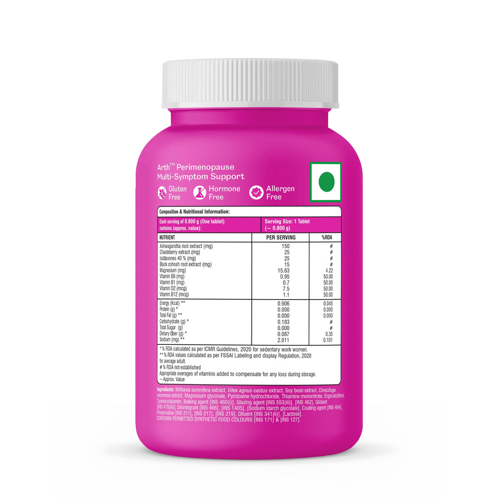 Arth Perimenopause Support Tablets | Grocsy
