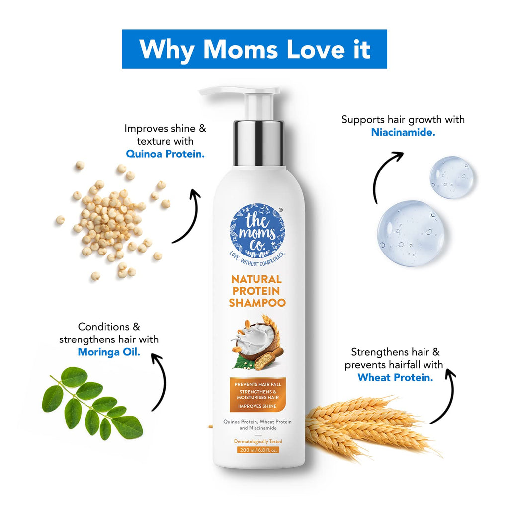 The Moms Co Natural Protein Shampoo | Grocsy