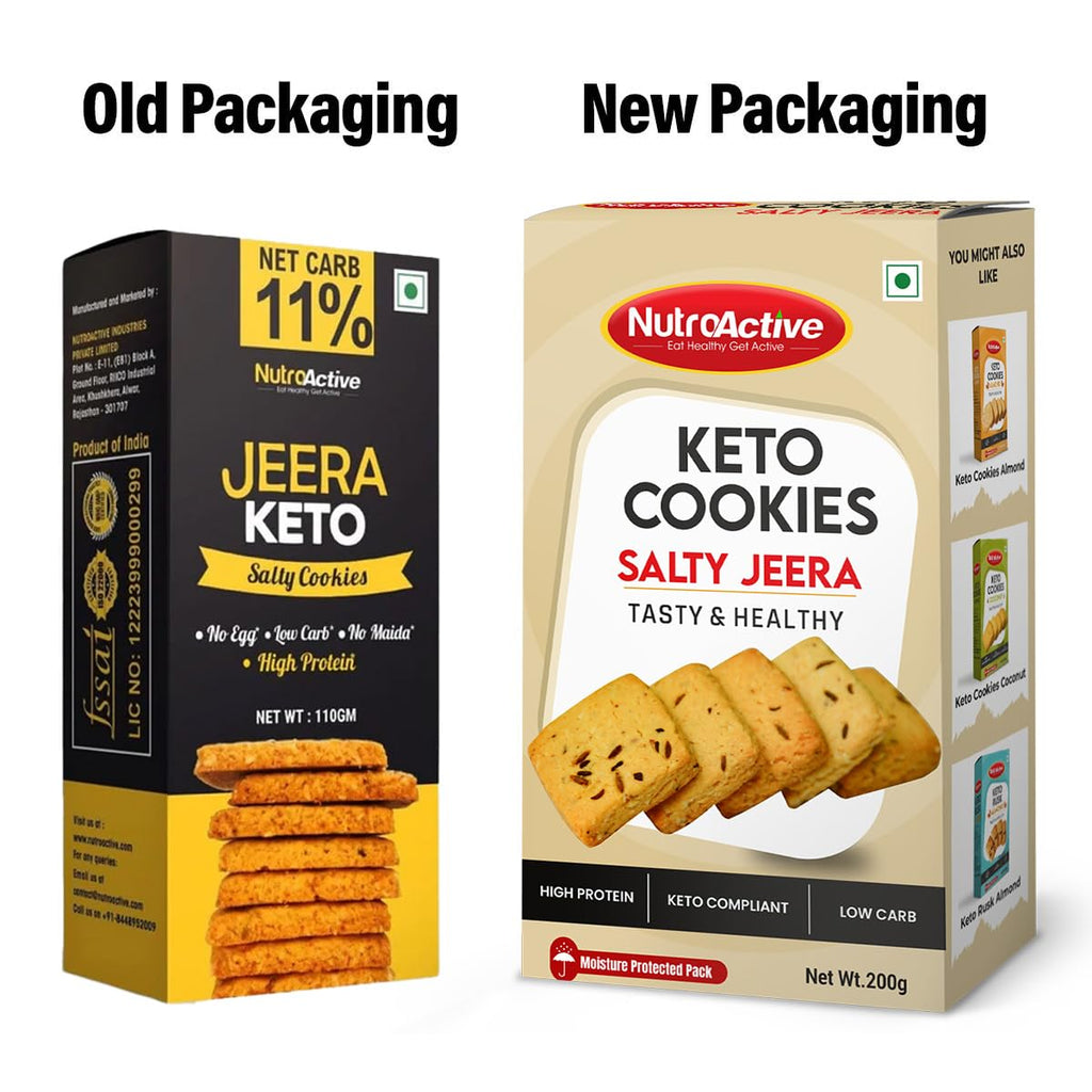 NutroActive Keto Jeera Cookies Salted | Grocsy