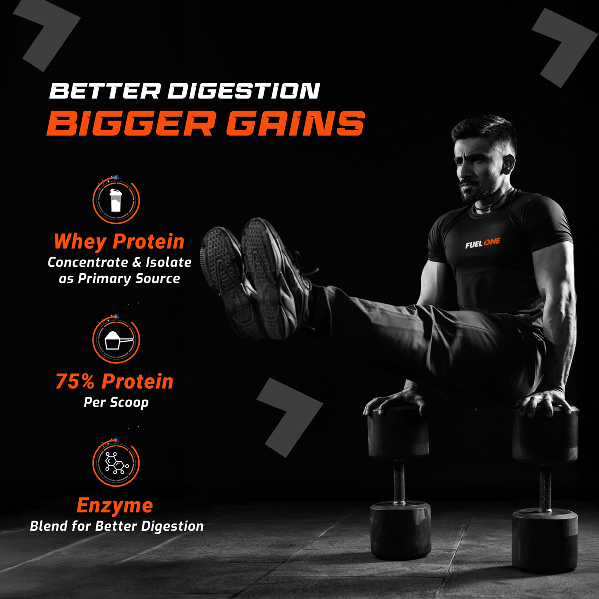 Fuelone Whey Max Protein - Rich Chocolate & Cold Coffee | Grocsy