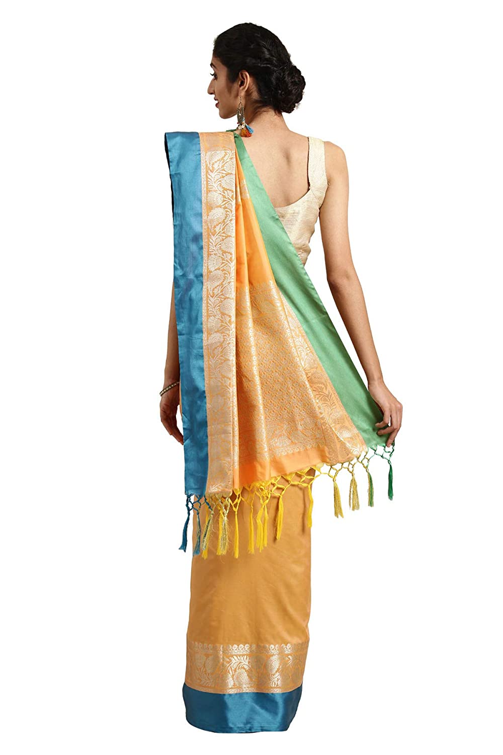 Varkala Silk Sarees Women'S Banarasi Katan Silk Saree With Blouse Piece | Grocsy
