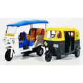 Indian Iconic Tuktuk-CNG Auto Rickshaw Toy (Blue & Green)- Pack Of 2 | Grocsy