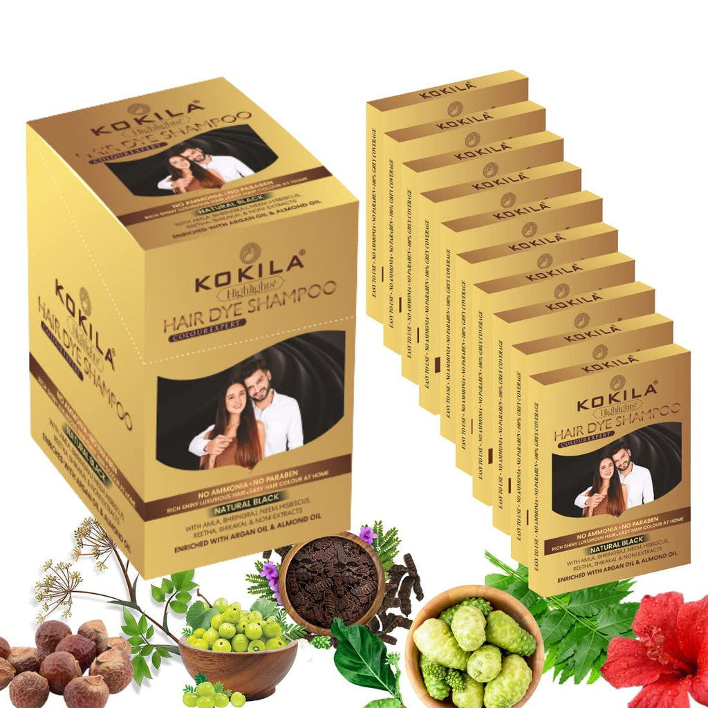 Kokila Unisex Hair Color Shampoo Sachet | Grocsy