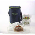 Microwavable Containers with Lunch Bag, 400ml, Set of 3 | Grocsy