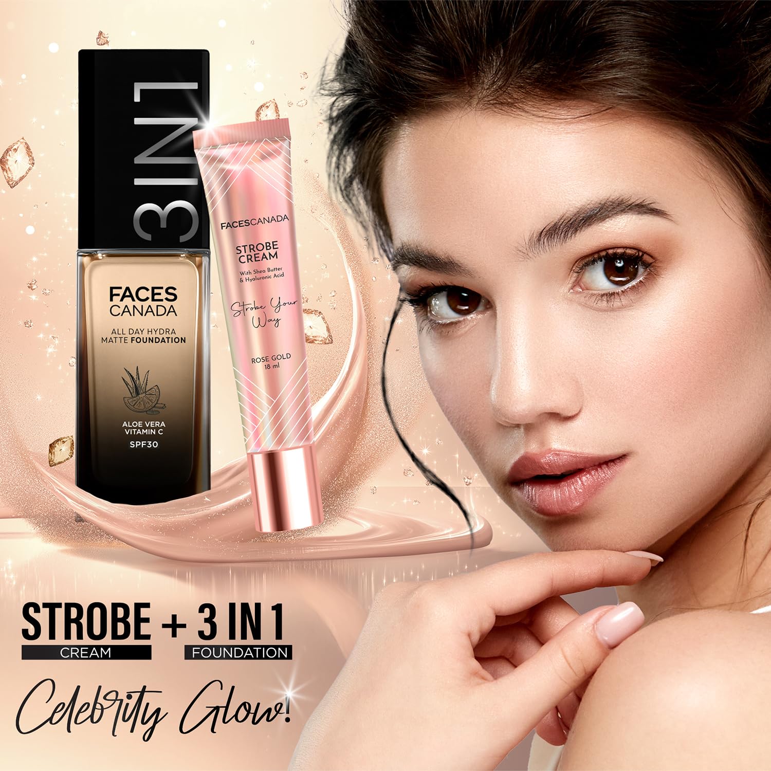 Faces Canada All Day Hydra Matte 3-in-1 Foundation-Soft Sand 041 | Grocsy