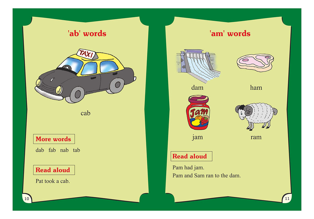 Scholars Hub Phonics Learning Book Combo-First Phonetic Reader For Tiny Tots & Scholars Hub English Reader (Set Of 2 Books) | Word Formatting| Sight Words | Sound To Words | Vowels | 3,4,5 Letter Words | Phonics Book For Ages 3-7 Years Old | Grocsy