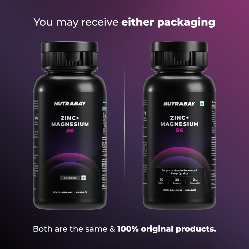 Nutrabay Zinc+ Magnesium B6 - 60 Tablets | Grocsy