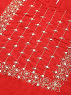 All About You Women Red Woven Design Kurta with Trousers | Grocsy