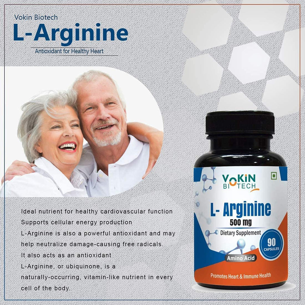 Vokin Biotech L Arginine 500mg With Essential Amino Acid and Nitric Oxide | Grocsy