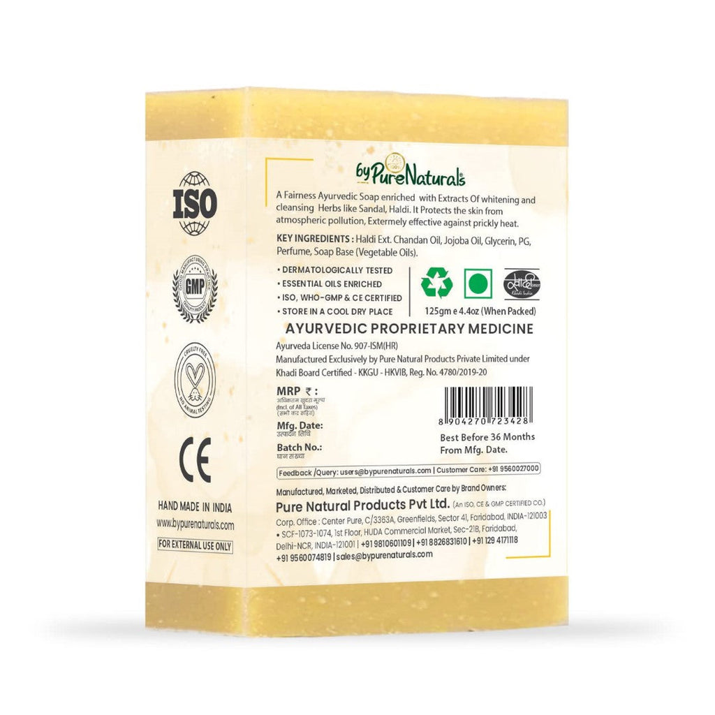 byPureNaturals Chandan Haldi Soap | Grocsy