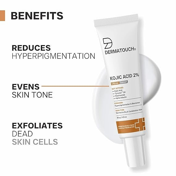 Dermatouch Kojic Acid 2% Face Cream For Pigmentation & Blemishes | Grocsy