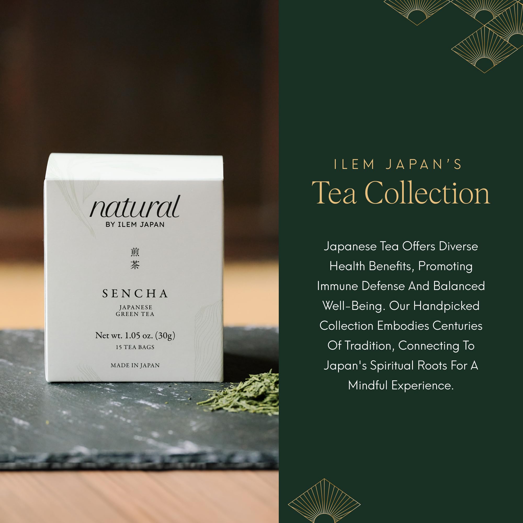 ILEM JAPAN Sencha Green Tea Bags | Grocsy