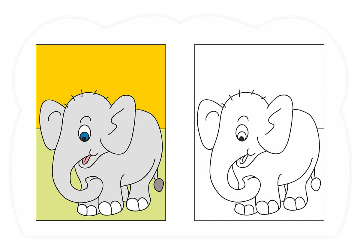 Coloring Book For Kids: Scholars Hub Copy Colour Book - Vol 1, Vol 2 (Set Of 2 Books) (For Ages 3+) | 64 Pages | Grocsy